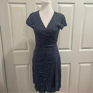 Brandy Melville Navy Floral wrap dress